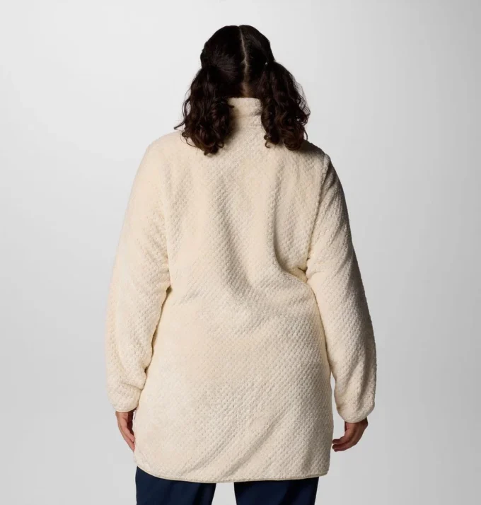 Jacheta lungă din fleece cu fermoar integral pentru femei Fire Side™ – Mărime mare