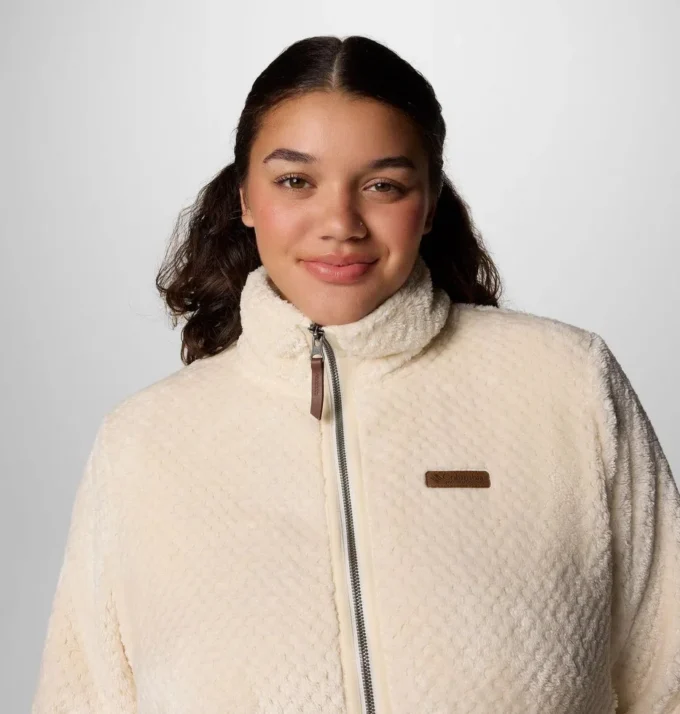 Jacheta lungă din fleece cu fermoar integral pentru femei Fire Side™ – Mărime mare