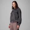 Jacheta scurtă din catifea albastră pentru femei Blue Point Creek™