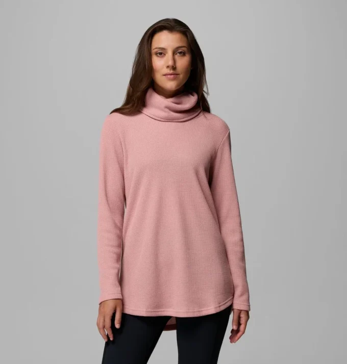Pulover cu guler înalt Holly Hideaway™ Waffle pentru femei