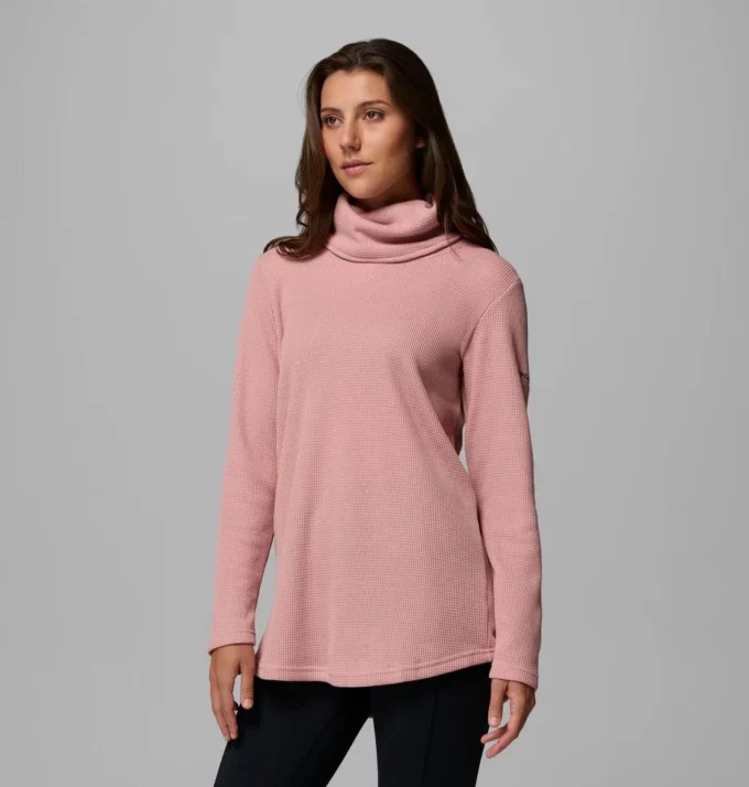 Pulover cu guler înalt Holly Hideaway™ Waffle pentru femei