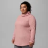 Pulover cu guler înalt Holly Hideaway™ Waffle pentru femei – Mărime mare