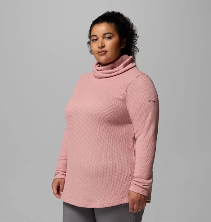 Pulover cu guler înalt Holly Hideaway™ Waffle pentru femei – Mărime mare