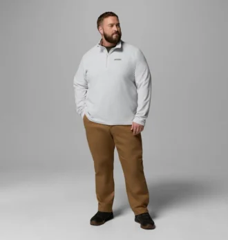 Pulover din fleece cu jumătate de fermoar pentru bărbați Lake Aloha™ – Mărime mare