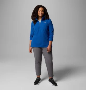 Pulover din fleece cu jumătate de fermoar pentru femei Lake Aloha™ – Mărime mare