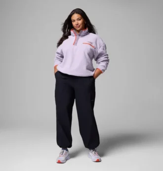 Pulover scurt din fleece cu jumătate de nasturi Helvetia™ II pentru femei – Mărime mare