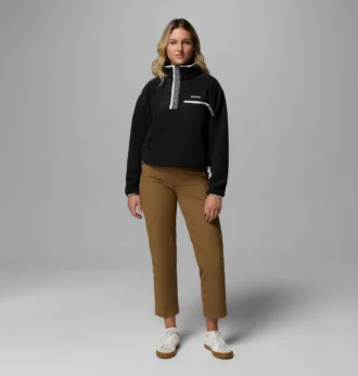 Pulover scurt din fleece cu jumătate de nasturi pentru femei Helvetia™ II