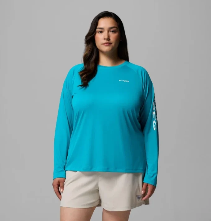 Tricou cu mâneci lungi pentru femei PFG Tidal Tee™ II – Mărime mare