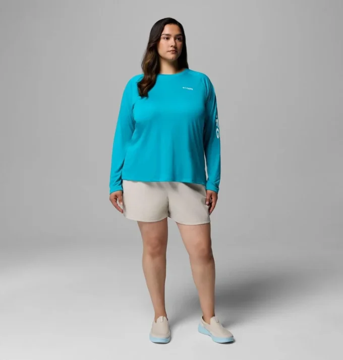Tricou cu mâneci lungi pentru femei PFG Tidal Tee™ II – Mărime mare
