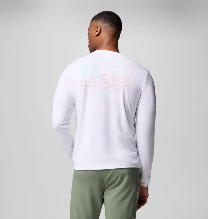Tricou cu mâneci lungi PFG™ Flyline Flag pentru bărbați