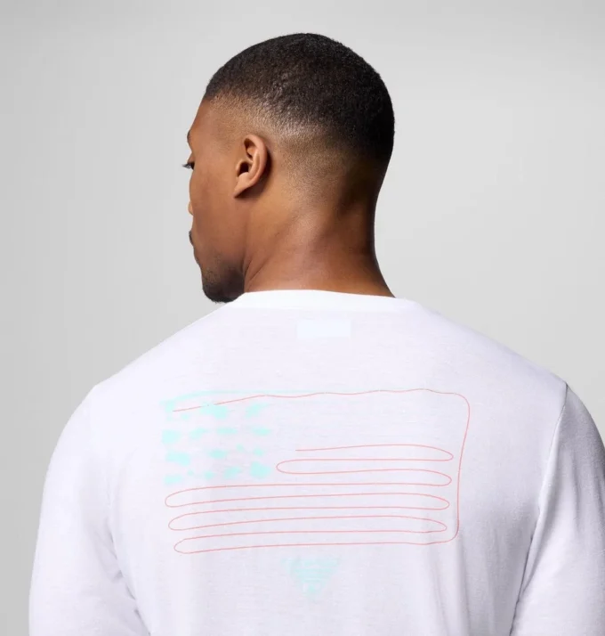 Tricou cu mâneci lungi PFG™ Flyline Flag pentru bărbați