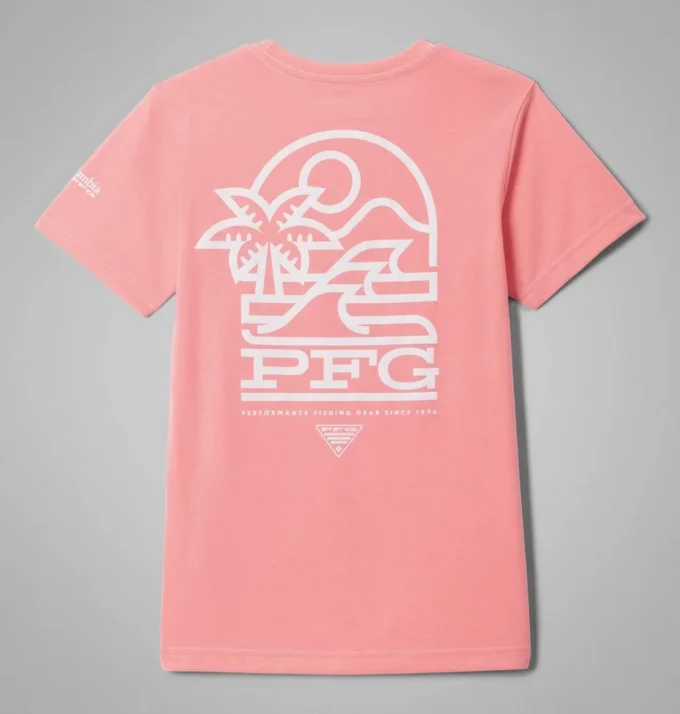Tricou cu mâneci scurte PFG™ Palm Waves pentru fete Tricou cu mâneci scurte PFG™ Palm Waves pentru fete